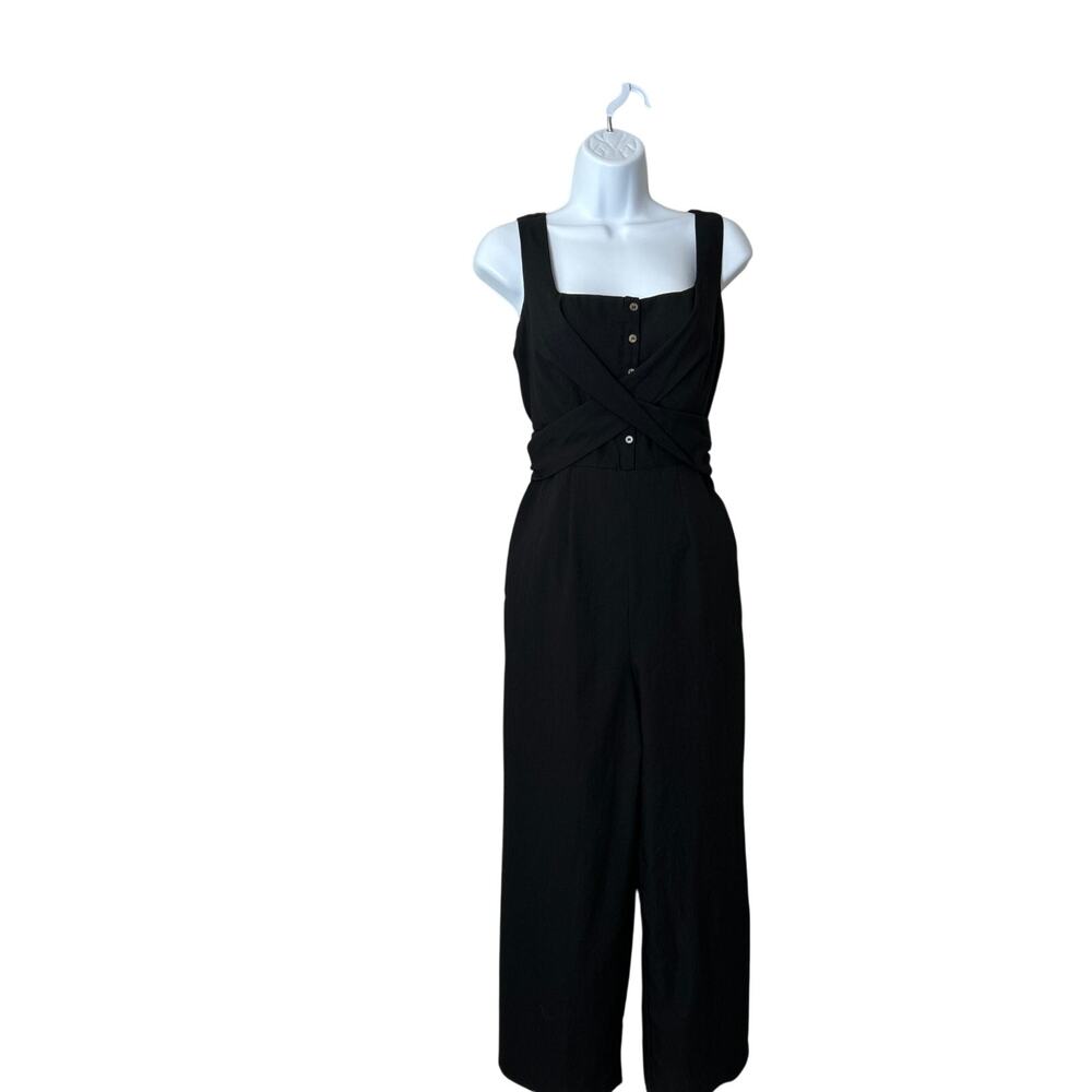 ASTR The Label Women's Cross Front Wide Leg Jumpsuit Black Size‎ Small